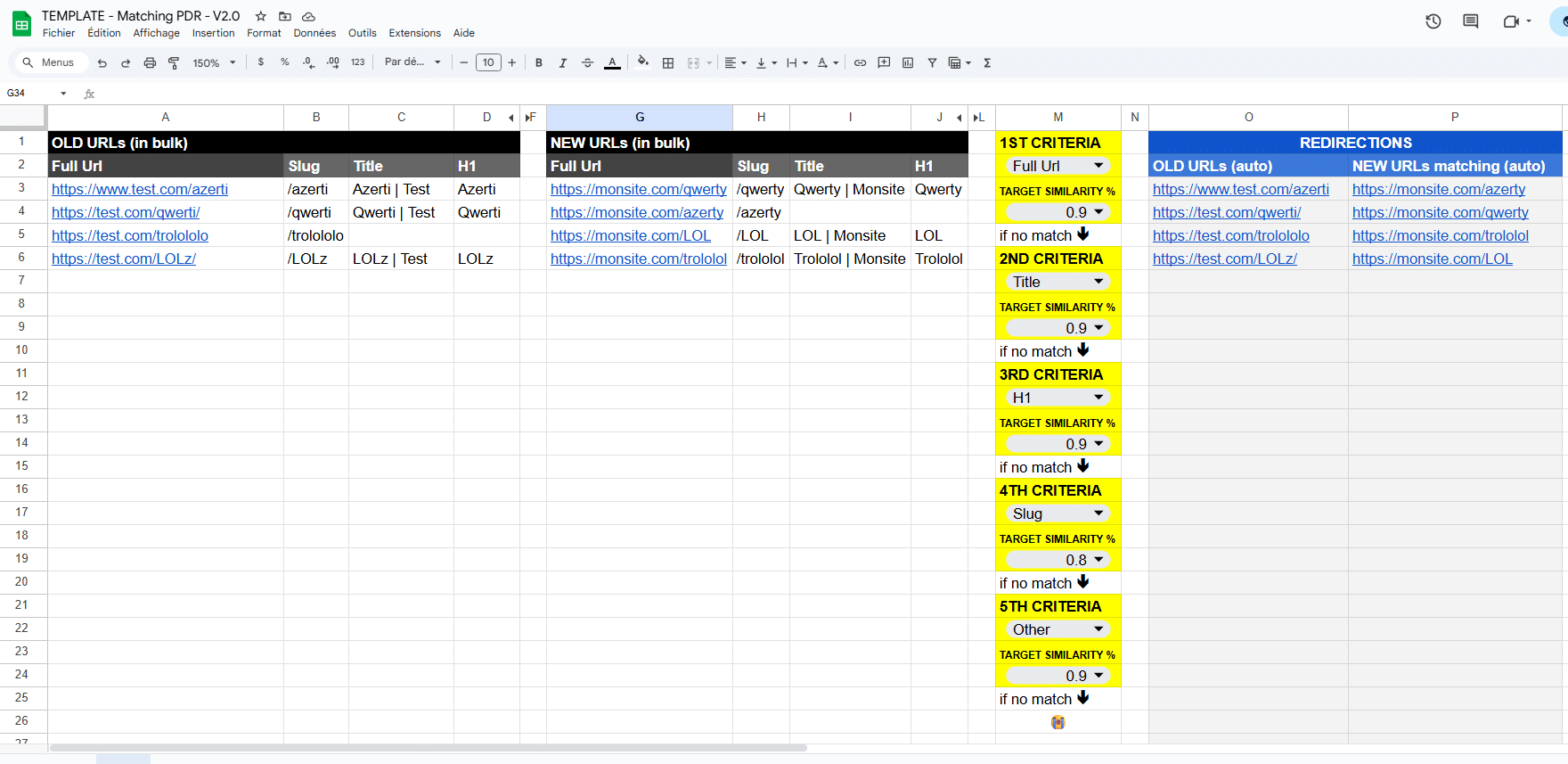 G&eacute;n&eacute;rateur de redirections SEO